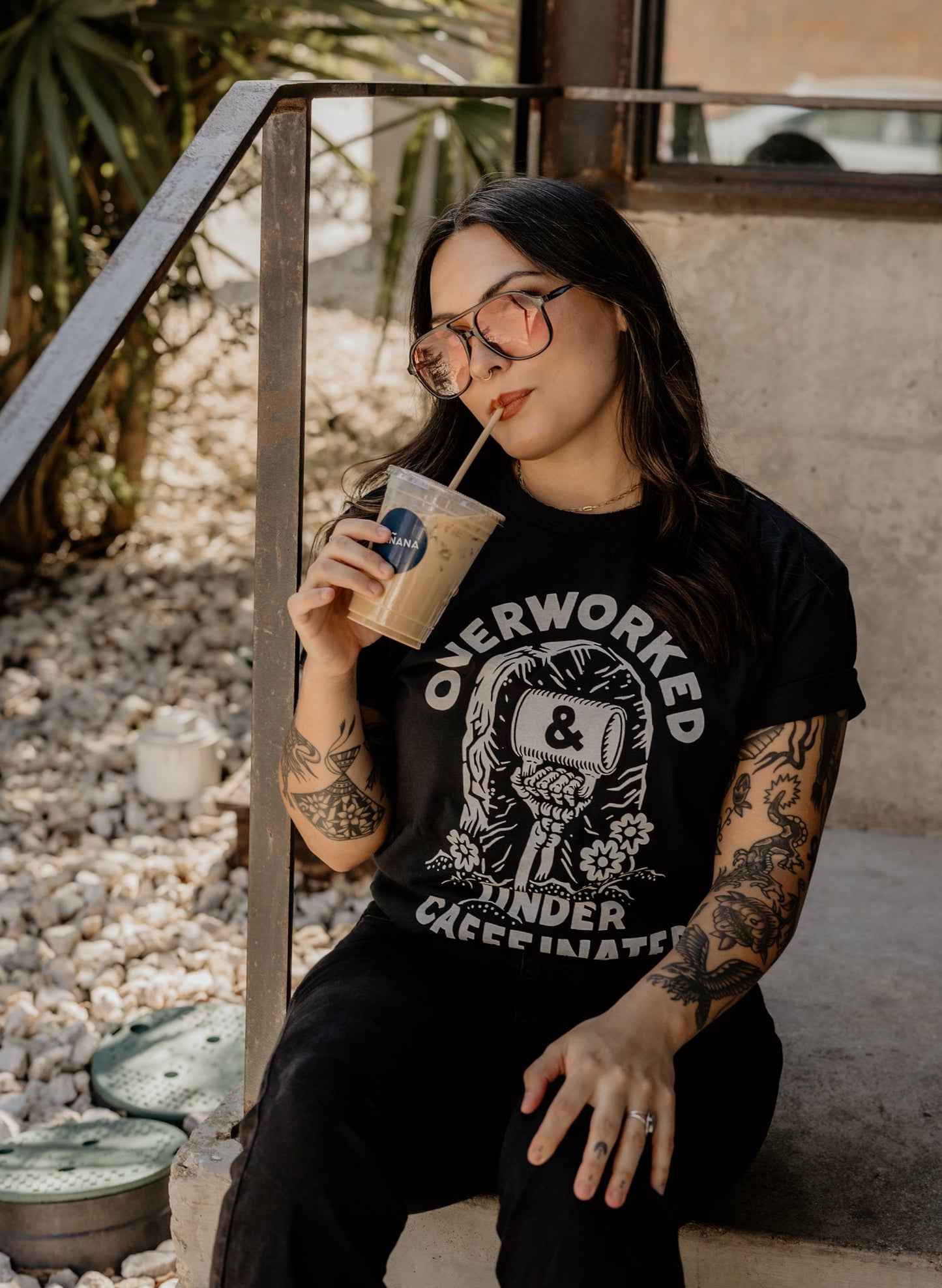 Overworked Under Caffeinated Tee